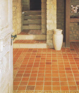 Terre cuite grésée - Terracotta 13 x 13 cm