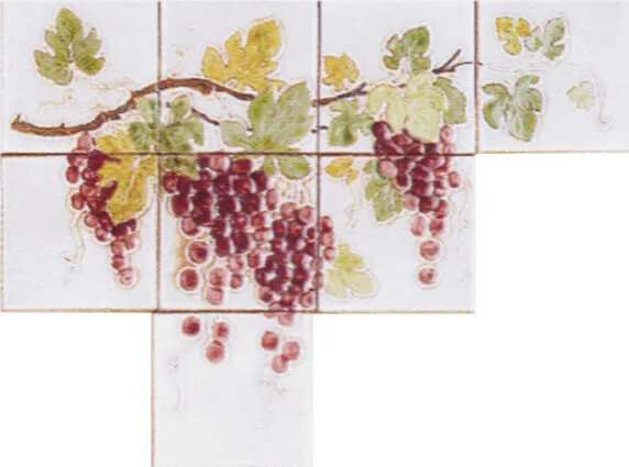 Carreaux Satin décorés Muscat motif