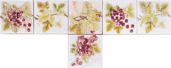 Frise de carreaux Satin décorés Muscat