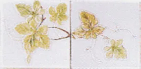 Carreaux Satin décorés Muscat feuillage