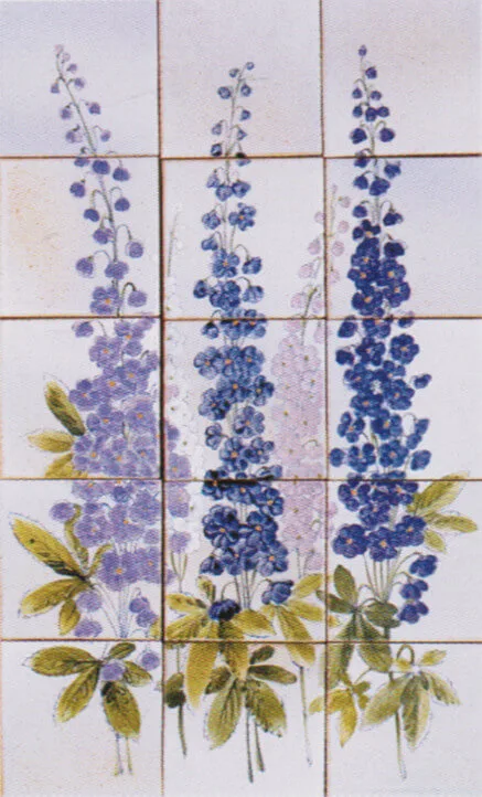 Carreaux motif Delphinium