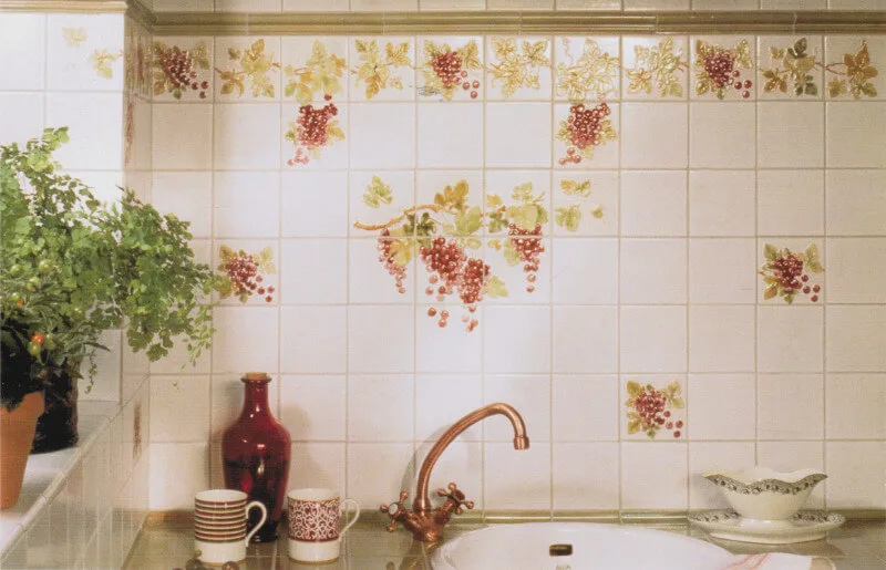 Cuisine en carreaux Satin décorés Muscat