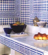 LES CLASSIQUES décor CARRE BLEU